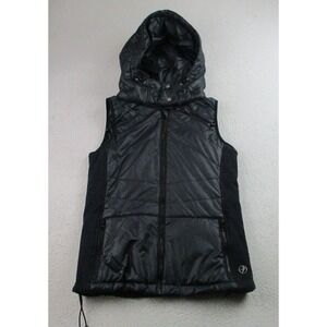 Oiselle Charcoal and Black Quilted puffer Katron Vest